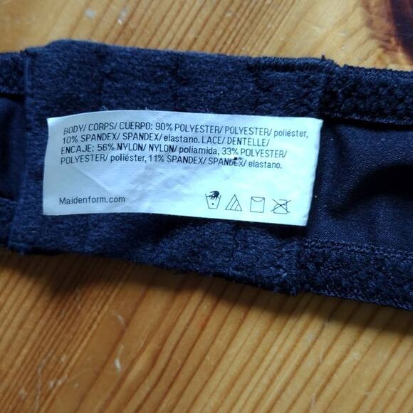 Maidenform Bra One Fab Fit Underwire Push Up Black Women's Size 38D - Picture 5 of 6